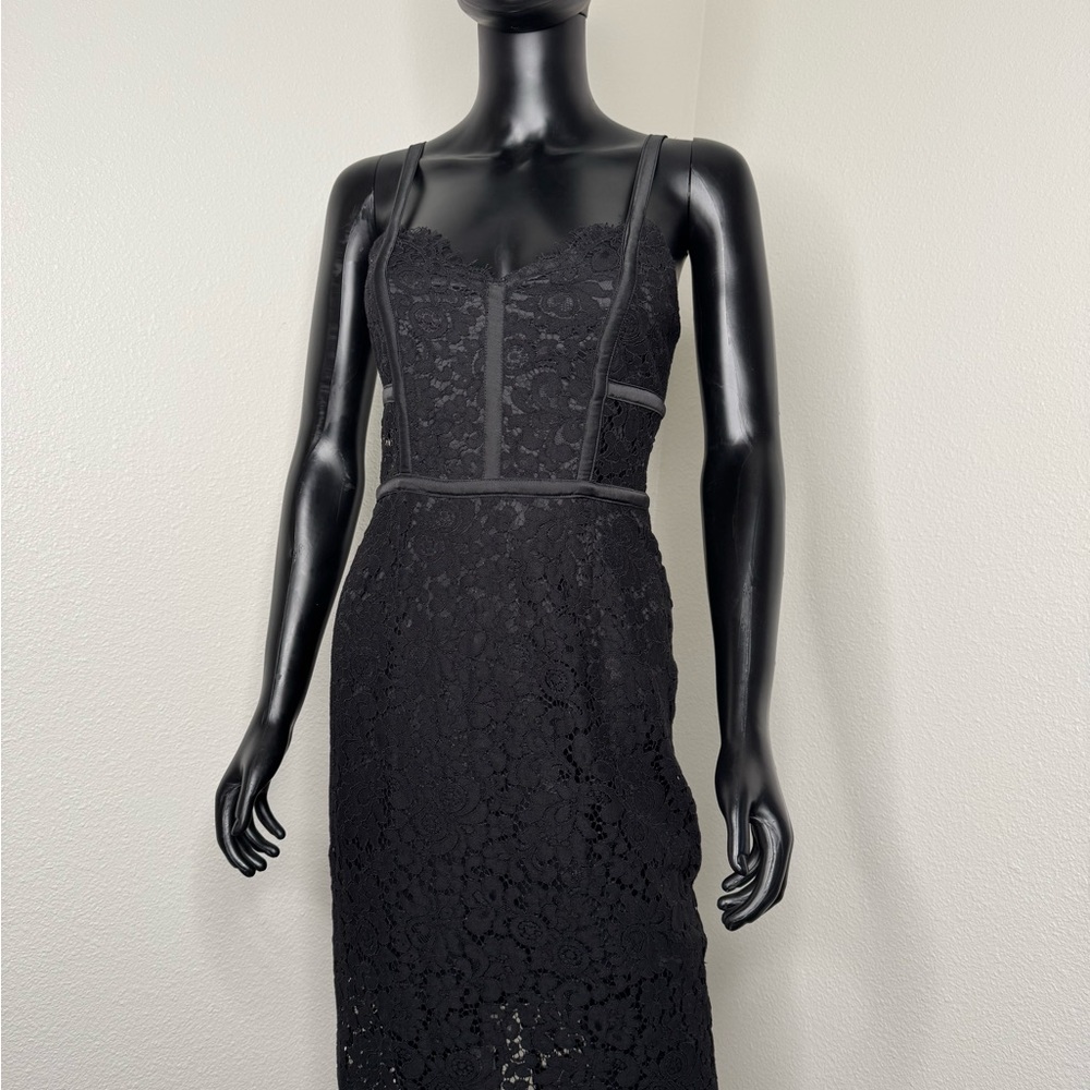 Express Black Lace Midi Dress